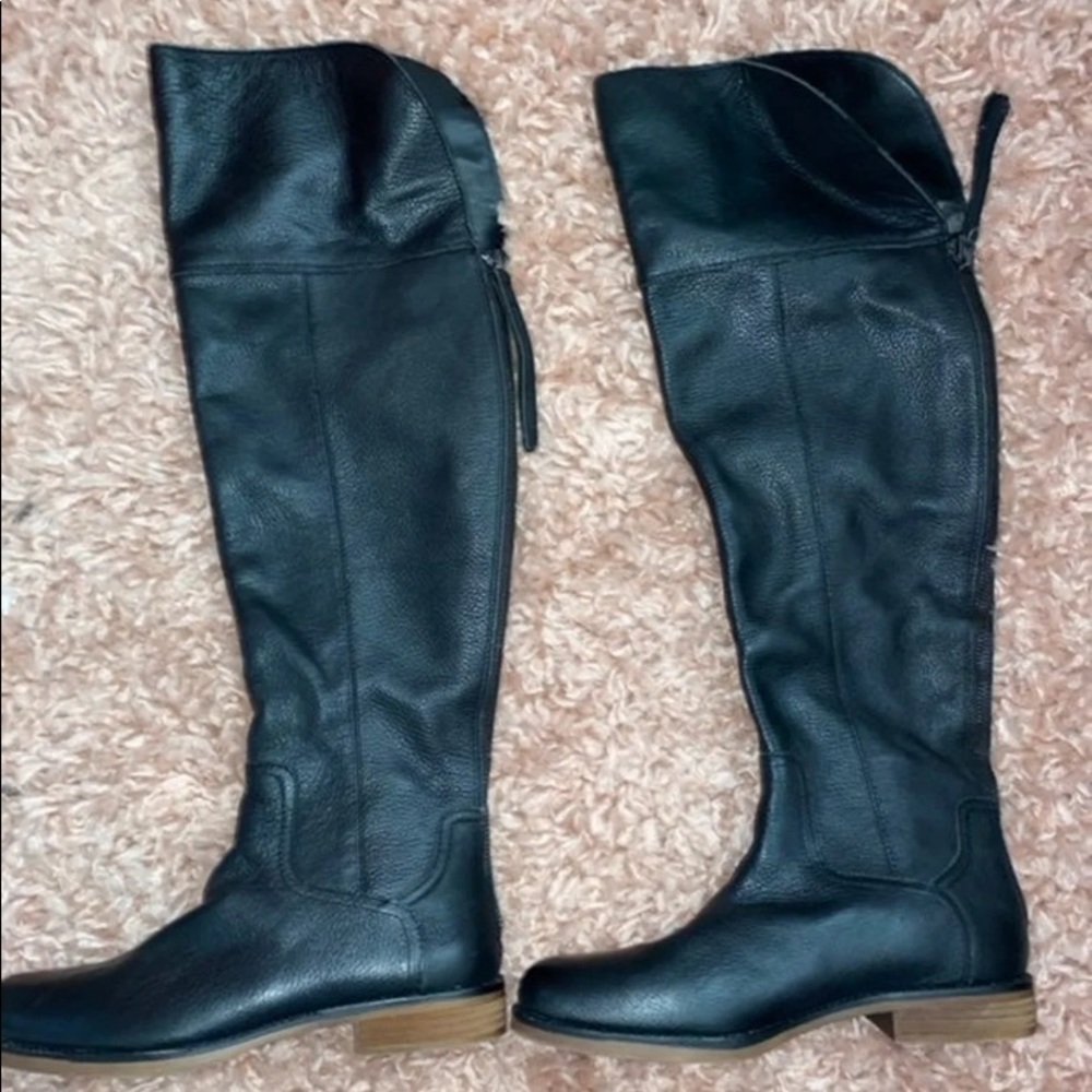 Franco Sarto black knee high boots.